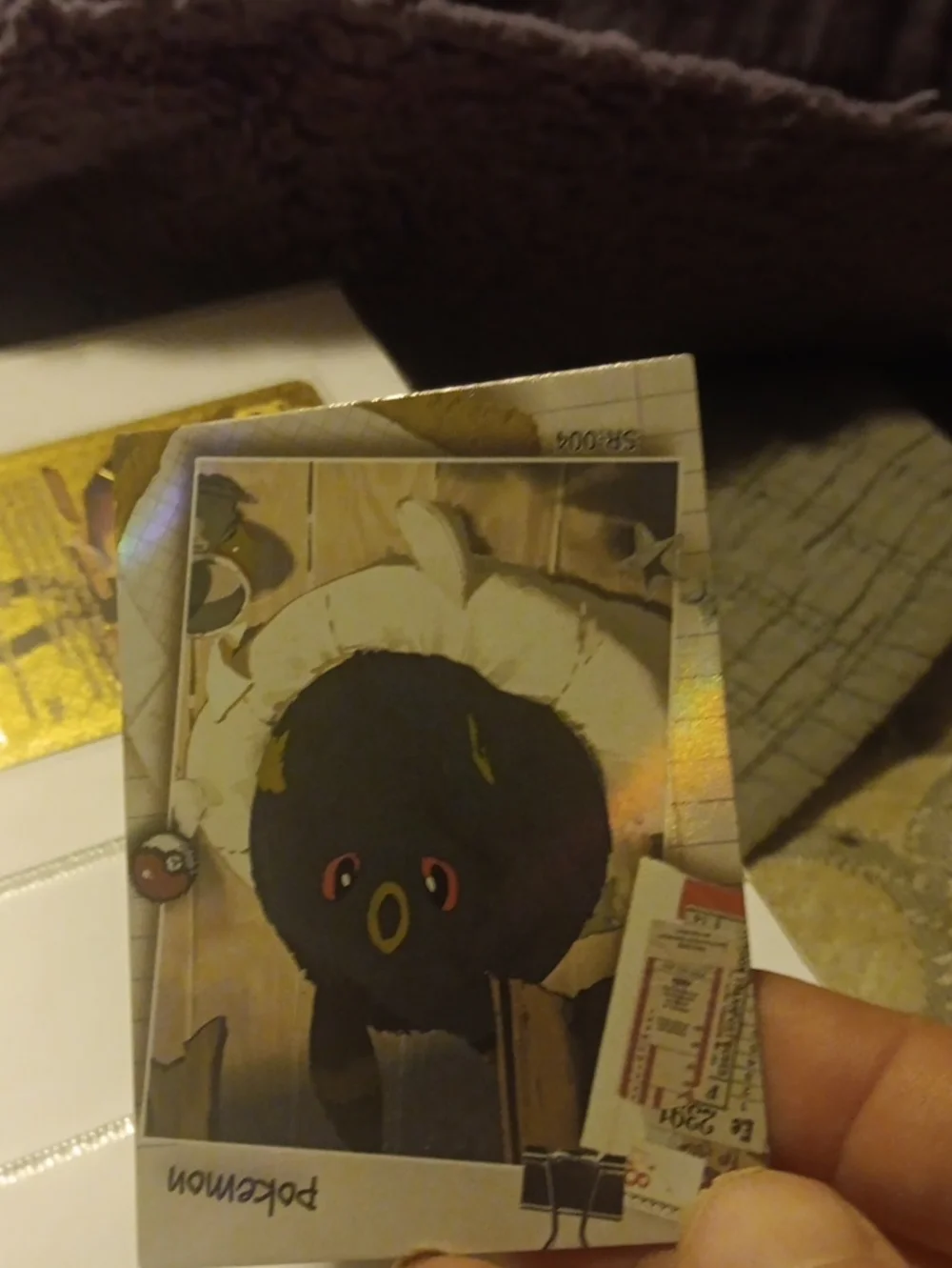 Pokemon Black Cutiefly Card with Red Eye Accents